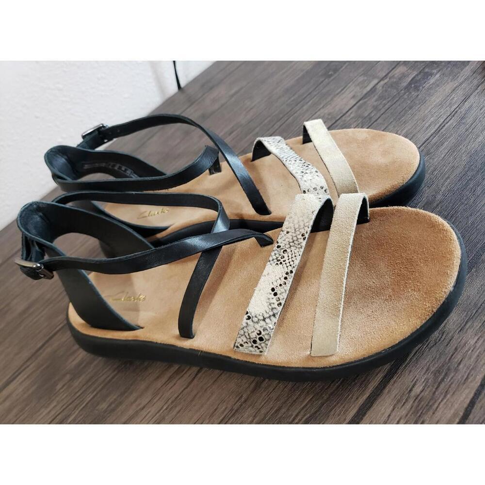 Clarks Jemsa Strappy Sandals Women’s 7.5 Animal Print Travel Comfy - Picture 9 of 15